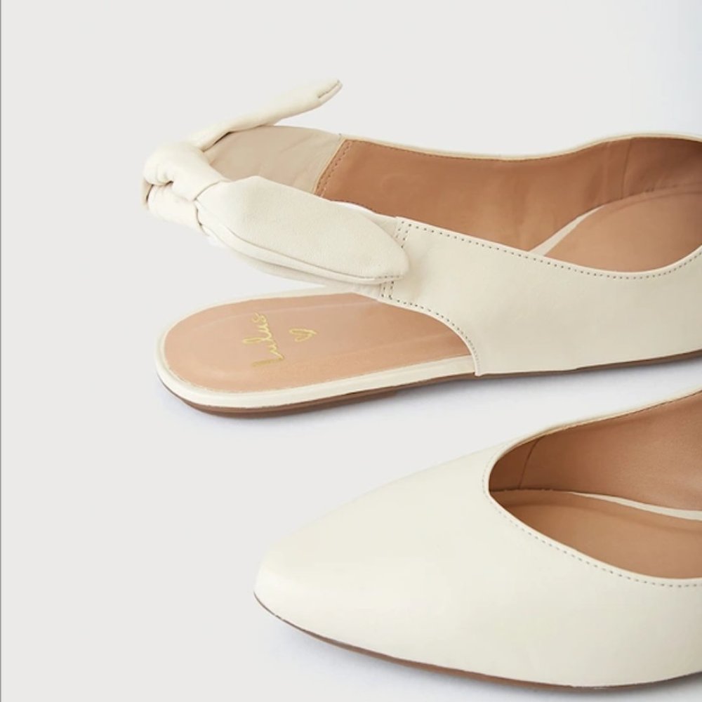 Lulu's • leather slingback flats - Picture 5 of 6